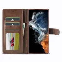 Samsung S9 - LC.IMEEKE Wallet Etui mit 3 Kartenfächern & Magnetverschluss, Braun – Bild 4