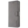 Samsung S9 - LC.IMEEKE Wallet Etui mit 3 Kartenfächern & Magnetverschluss, Grau