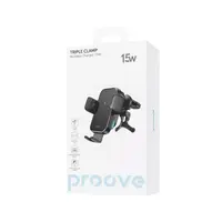 Supporto di ricarica wireless per auto Proove Triple Clamp Pro 15W, grigio – Bild 5