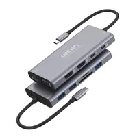 UC301- Onten 12-in-1 4k 30Hz Usb-C vers {PD 3.0} {Usb-C} {3.5mm Jack} {HDTV{4k 30Hz} {VGA 1080 P} {USB 3.0 X 3} Slots pour cartes SD/TF} – Bild 3