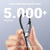Ugreen - Câble d'imprimante USB-C vers USB-B 2.0 - boîtier aluminium 3 m (US370 / 80808), noir/gris – Bild 3