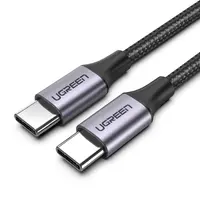 UGREEN - Câble tissé USB-C to USB-C 100W Fast Charging, US161 1,5 m, Gris – Bild 1