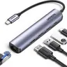 Ugreen - Hub USB-C 5-in-1 con HDMI ed Ethernet (CM418 / 10919), argento/nero