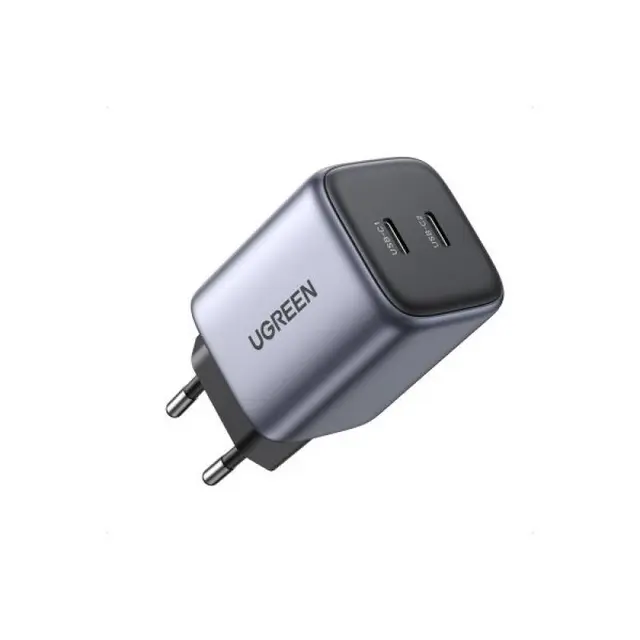 Ugreen - Nexode 45W Caricatore rapido doppio USB-C, CD294, grigio scuro