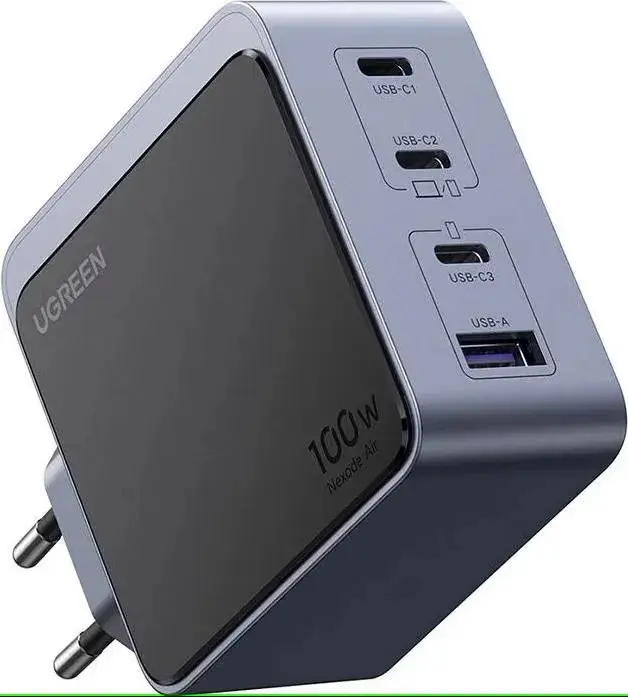 Ugreen - Nexode S GaN Fast Charger, 100W, 4-Port (3x USB-C / 1x USB-A), X565, Schwarz
