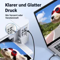 Ugreen – USB-A auf USB-B 2.0 Druckerkabel – Alugehäuse 3 m (US369 / 80804), schwarz/grau – Bild 6