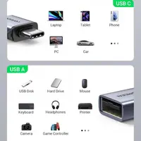 Ugreen – USB-C auf USB-A OTG Adapter (US270 / 50283), grau/schwarz – Bild 5