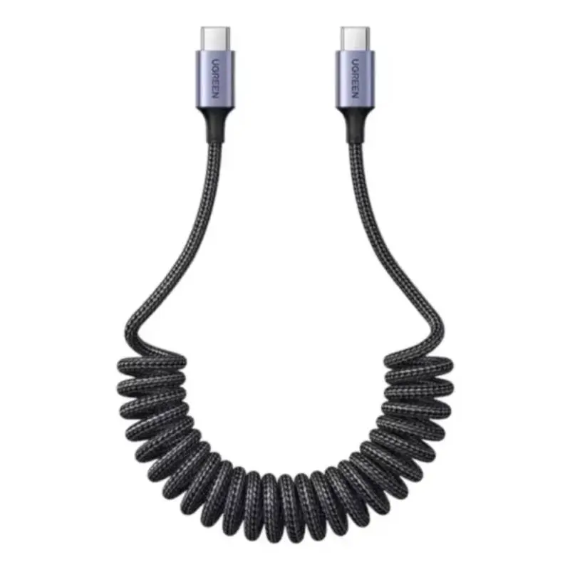 Ugreen – USB-C auf USB-C CarPlay Kabel, einziehbar 1 m (L507 / 35457), grau/schwarz