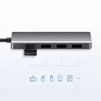 Ugreen – USB-C Hub 4-Port USB 3.0 mit USB-C-Stromanschluss (CM219 / 70336), silber – Bild 6