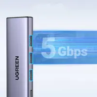 Ugreen – USB-C Hub 5-in-1 mit HDMI 4K@60Hz & 3x USB-A (CM511 / 15597), grau/schwarz – Bild 5