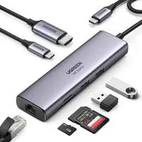 Ugreen – USB-C Hub 7-in-1 mit HDMI, LAN & PD (CM512 / 60515), grau/schwarz – Bild 2