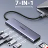 Ugreen – USB-C Hub 7-in-1 mit HDMI, SD/TF & PD (CM195 / 15214), grau/schwarz