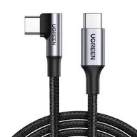 Ugreen – USB-C Kabel 100W PD 1 m gewinkelt (US334 / 70643), schwarz/grau – Bild 2