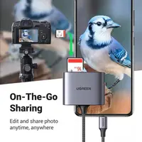 Ugreen - USB-C SD card reader 3-in-1 (CM387 / 80798), gray/black – Bild 2