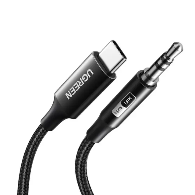 Ugreen - USB-C to 3.5 mm jack plug cable 2m (CM450 / 65101), black/grey