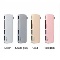 WIWU USB Type C 5in1 Hub T6, rosegold – Bild 1